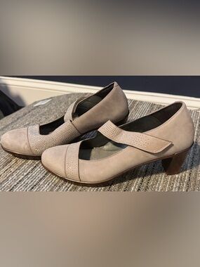Naot Taupe Slip-On Flats with Sparkling Straps
